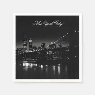 Black & White New York City Napkin