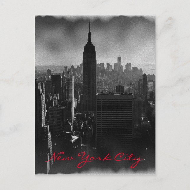 Black & White New York City Postcard (Front)