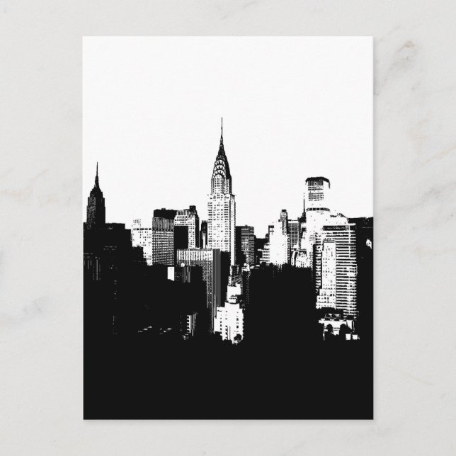 Black & White New York City Postcard (Front)