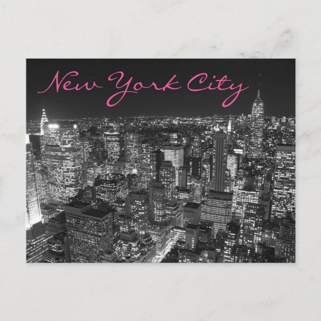 Black & White New York City Postcard (Front)