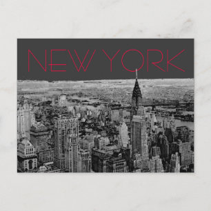 Black White New York City Postcard