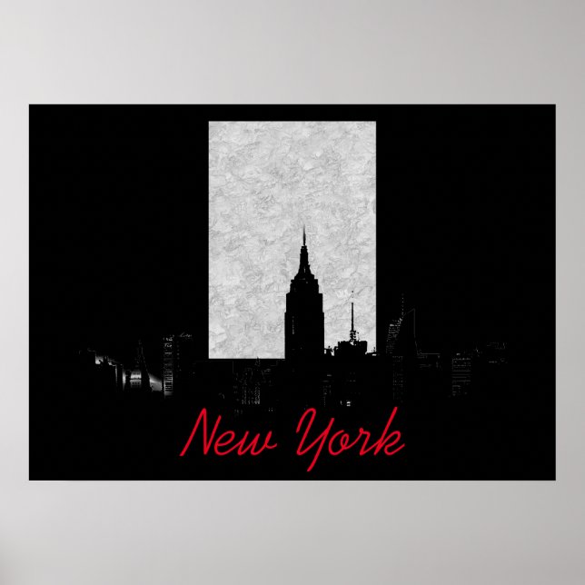 Black White New York City Poster (Front)