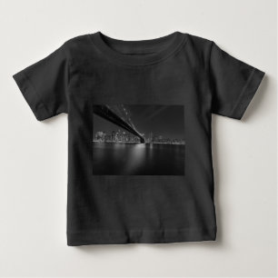 Black White New York City Skyline Baby T-Shirt