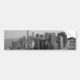 Black White New York City Skyline Bumper Sticker