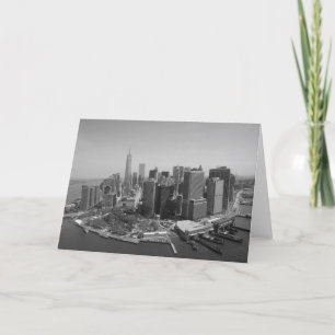 Black White New York City Skyline Card