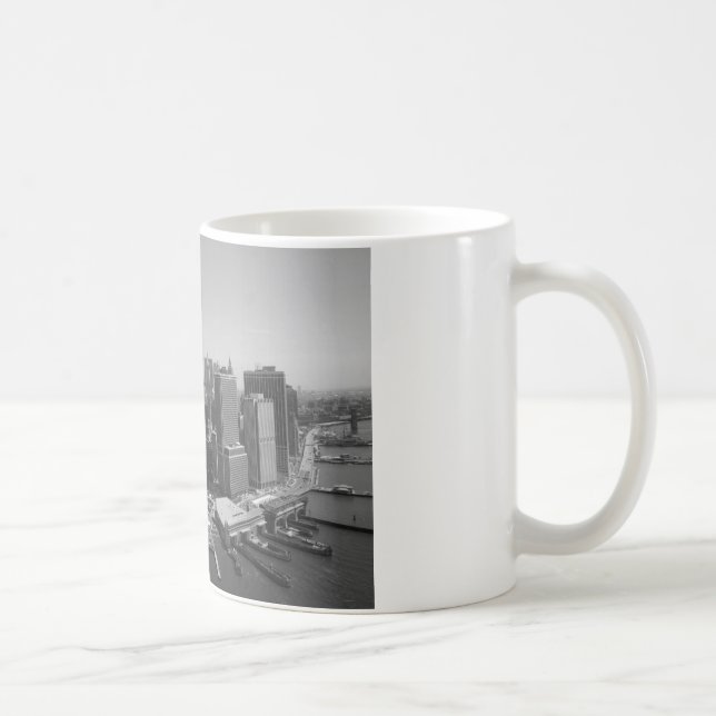 Black White New York City Skyline Coffee Mug (Right)