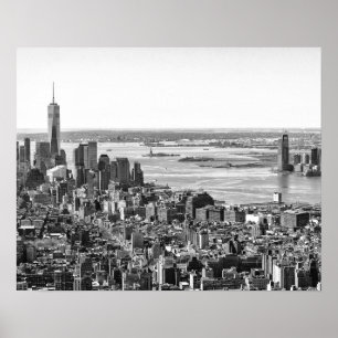 Black White New York City Skyline Poster