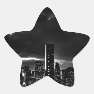 Black & White New York City Star Sticker