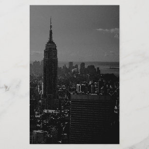 Black White New York City Stationery