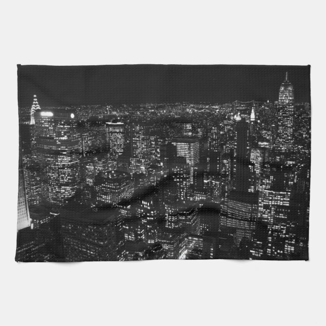 Black & White New York City Tea Towel (Horizontal)