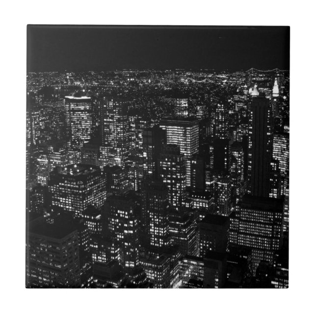 Black & White New York City Tile (Front)