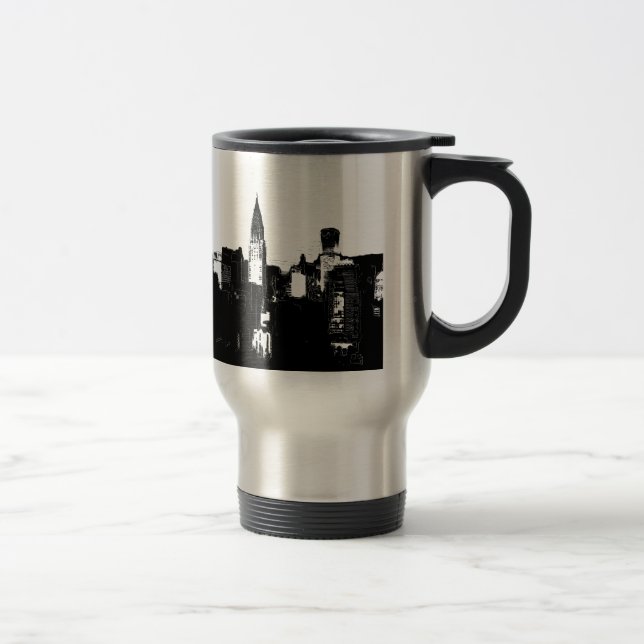 Black & White New York City Travel Mug (Right)