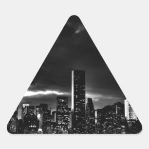 Black & White New York City Triangle Sticker
