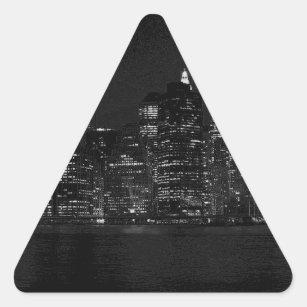 Black & White New York City Triangle Sticker
