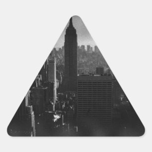 Black & White New York City Triangle Sticker