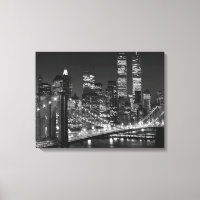 Black & White New York City Wrapped Canvas