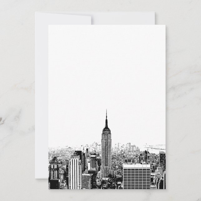 Black & White New York Invitation (Front)