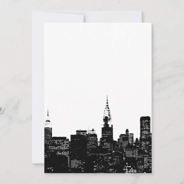 Black & White New York Invitation (Front)