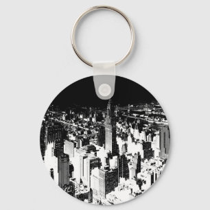 Black & White New York Key Ring