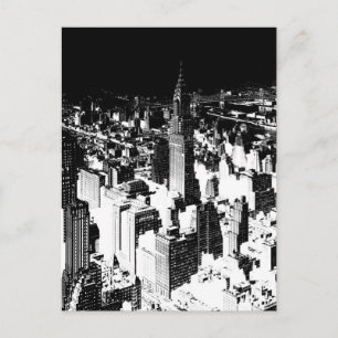 Black & White New York Postcard