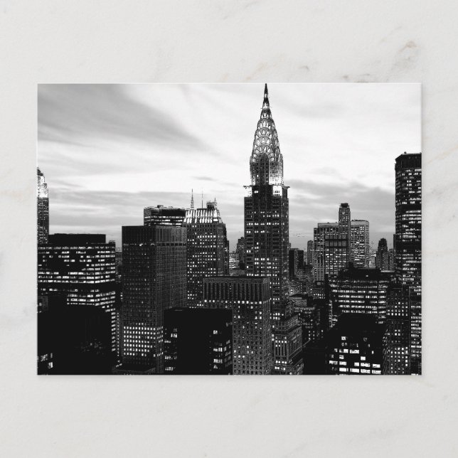 Black & White New York Postcard (Front)
