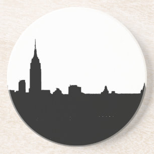 Black & White New York Silhouette Coaster