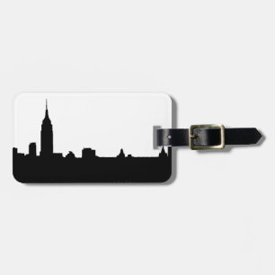 Black & White New York Silhouette Luggage Tag