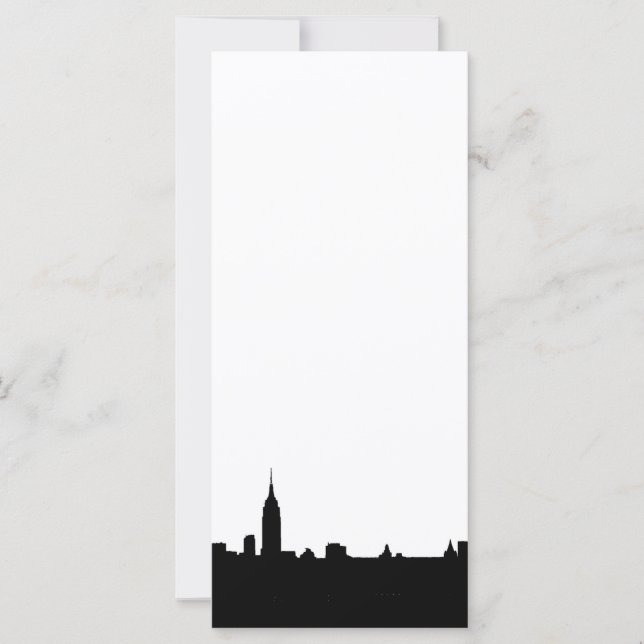 Black & White New York Silhouette Rack Card (Front)