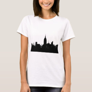 Black White New York Silhouette T-Shirt