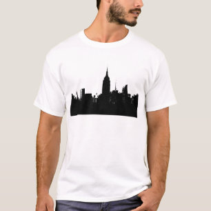 Black White New York Silhouette T-Shirt