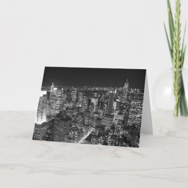 Black & White New York Skyscrapers Card (Front)