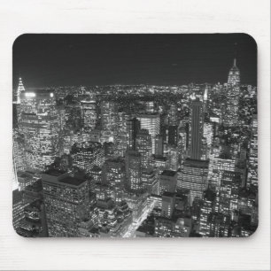 Black & White New York Skyscrapers Mouse Mat