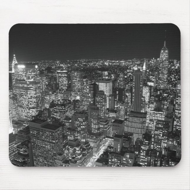 Black & White New York Skyscrapers Mouse Mat (Front)