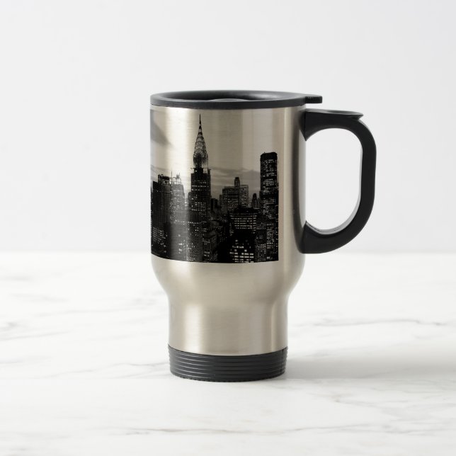 Black & White New York Travel Mug (Right)