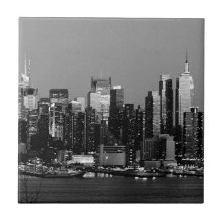 Black & White NY Skyline Tile