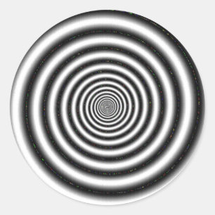 Black & White Optical Illusion Classic Round Sticker