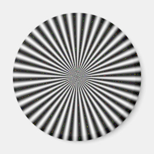 Black & White Optical Illusion Magnet