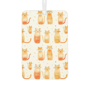 Black White Orange Cats Car Air Freshener