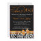 Black White Orange Zebra Graduation Invitation