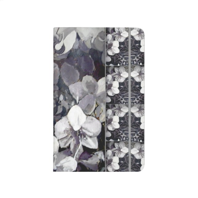 Black White Orchid Stiripe Journal (Front)