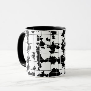 Black White Organic Abstract Art Design Mug