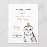 Black & White Owl Baby 2nd Birthday Party