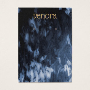 Black White Painted Abstract Earring Display Card