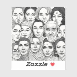 Black & White Paintings Celebrating Diversity 