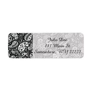 Black & White Paisley Floral