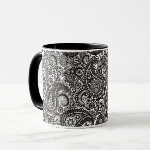 Black & White Paisley Mug