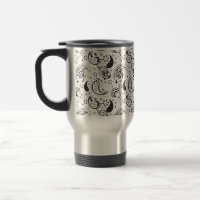 Black & White Paisley Pattern –Elegant Textile Art