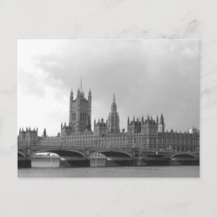 Black & White Palace of Westminster Postcard