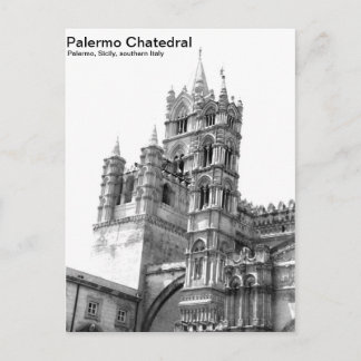 Black & White Palermo Chatedral Postcard