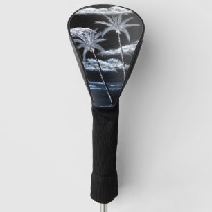 Black & White Palm Trees Golf Head Cover